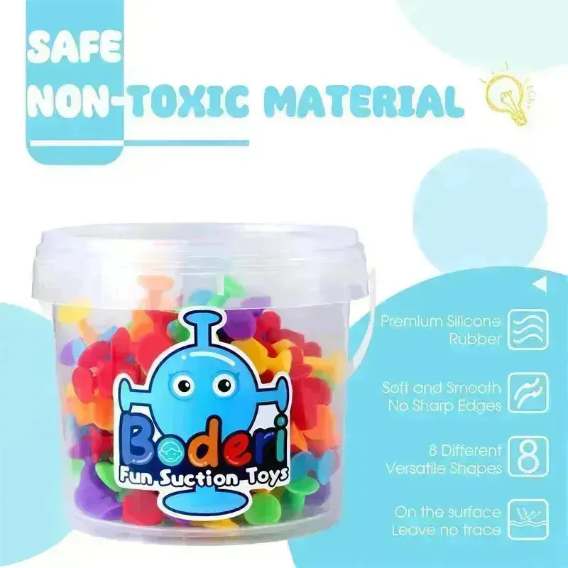 114pcs Silicone Suction cup building toys for Kids