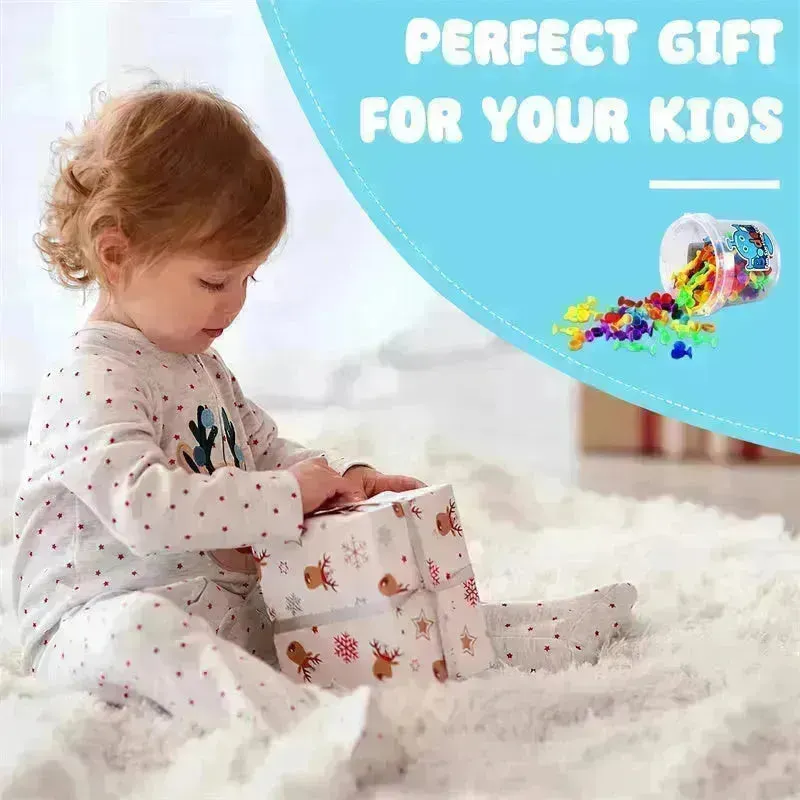 114pcs Silicone Suction cup building toys for Kids