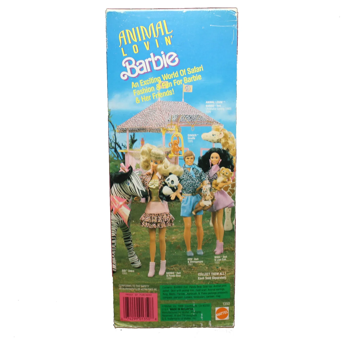 1988 Animal Lovin' Barbie with Panda (1350)