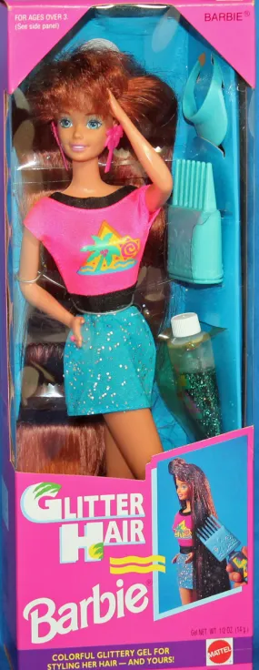 1993 Glitter Hair Redhead Barbie (10968)
