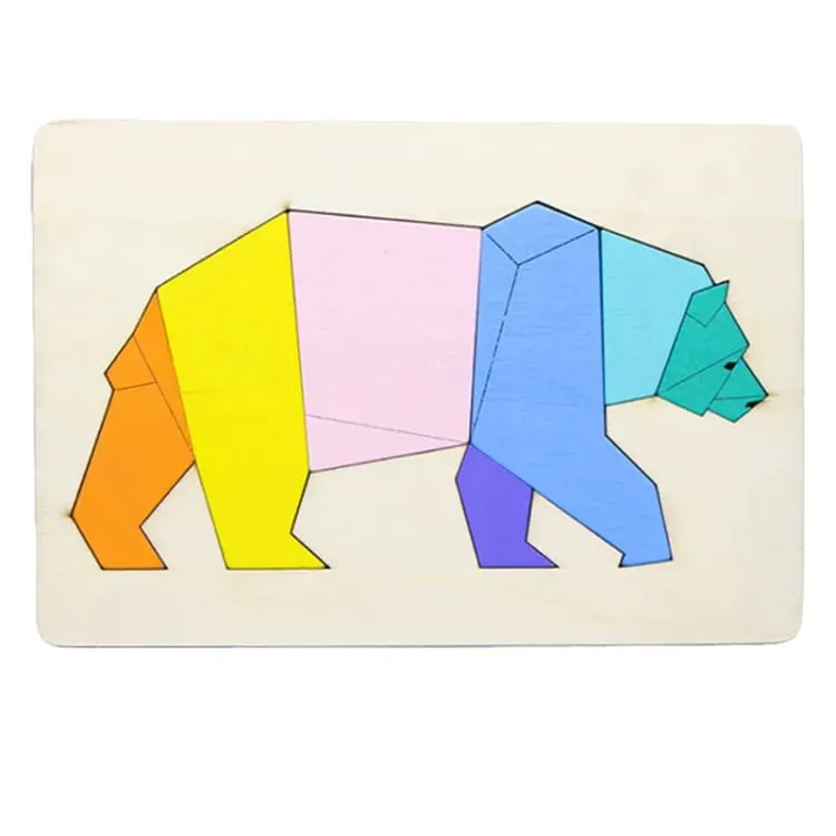 3d Wooden Animal Puzzle Educational Toys for Kids