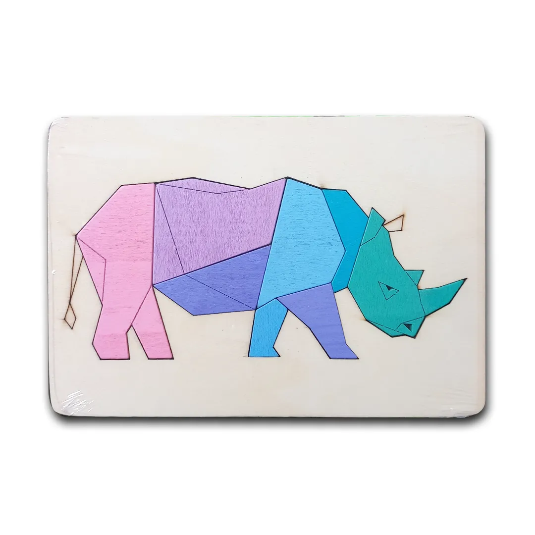 3d Wooden Animal Puzzle Educational Toys for Kids