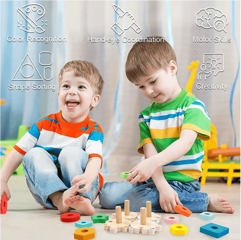 4 Educational Turtle Geometric Stacking Toys YG-35
