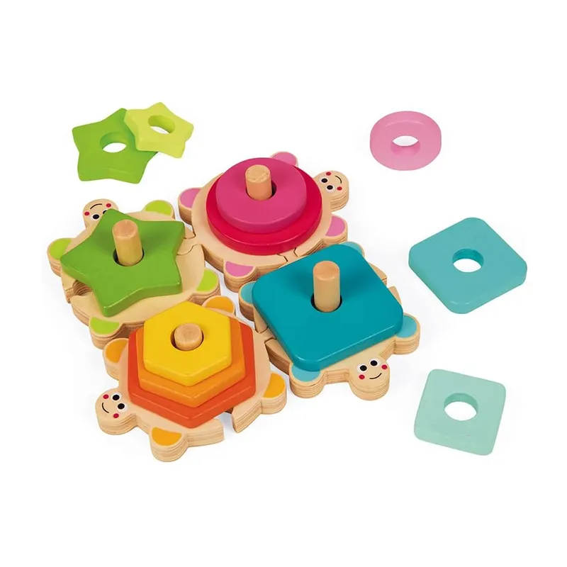 4 Educational Turtle Geometric Stacking Toys YG-35