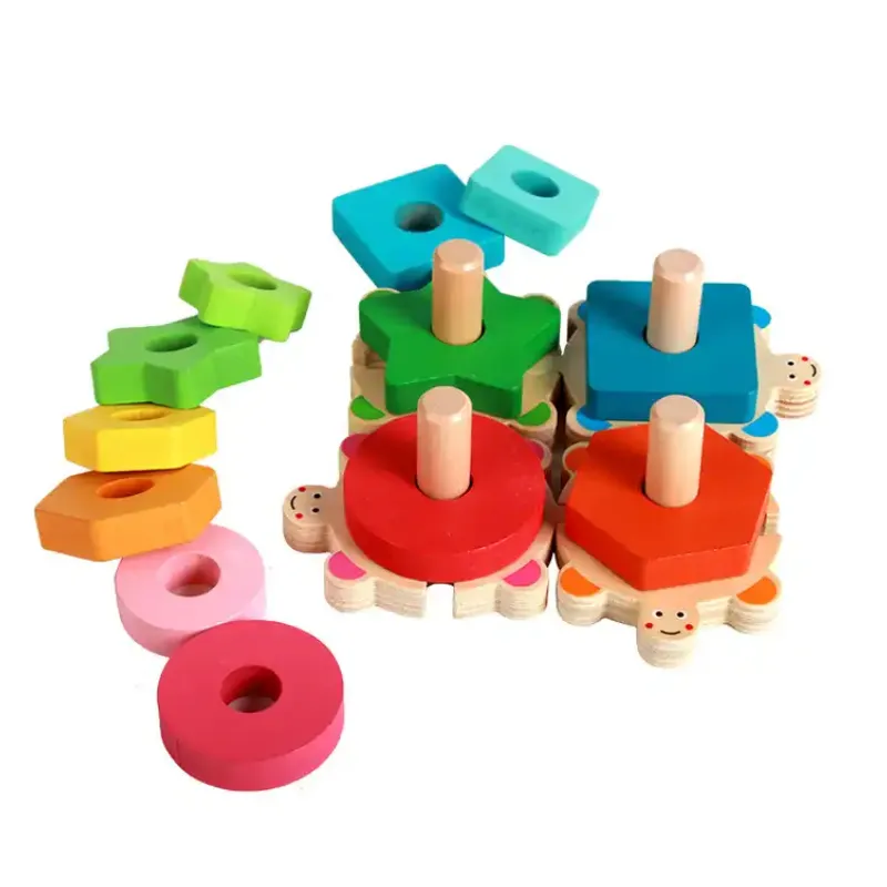 4 Educational Turtle Geometric Stacking Toys YG-35