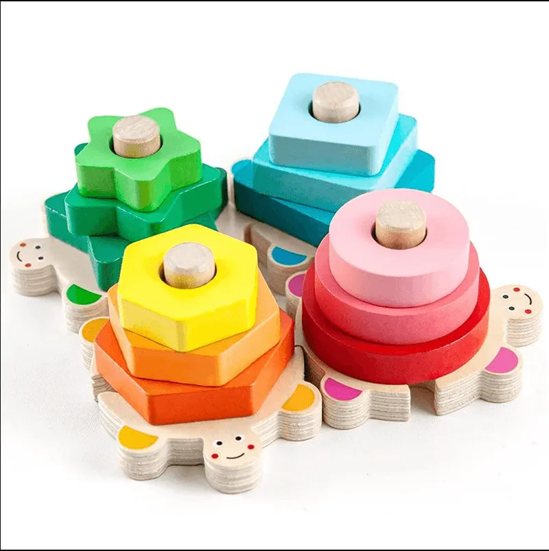 4 Educational Turtle Geometric Stacking Toys YG-35