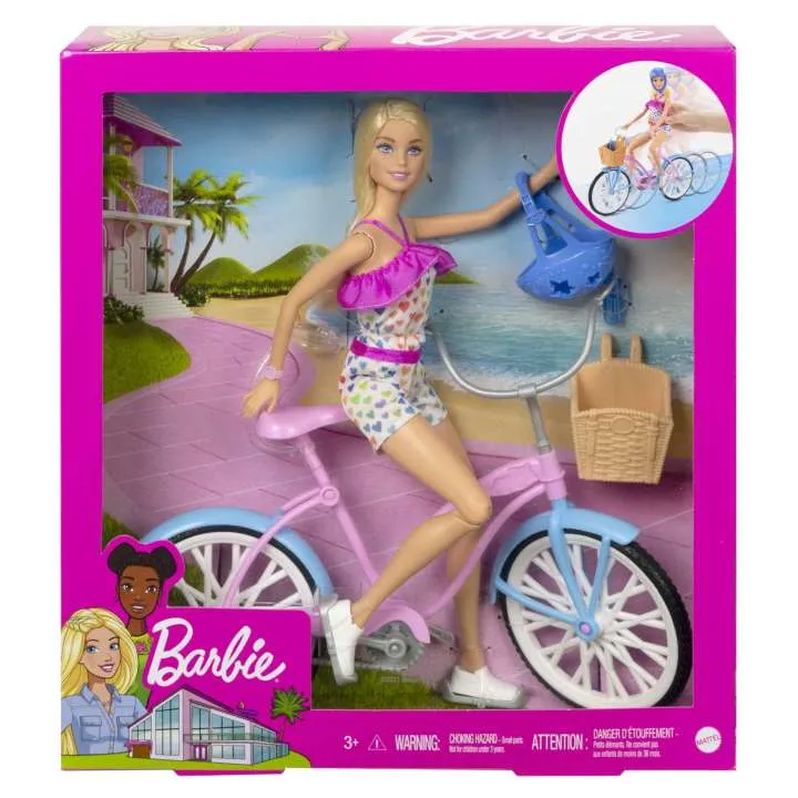 Barbie Doll & Bike Playset