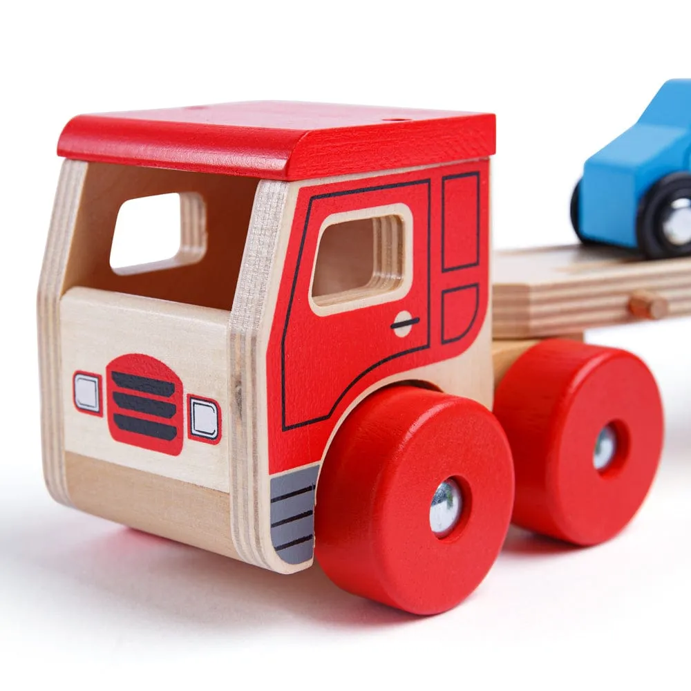 Bigjigs Toys Wooden Transporter Lorry Toy