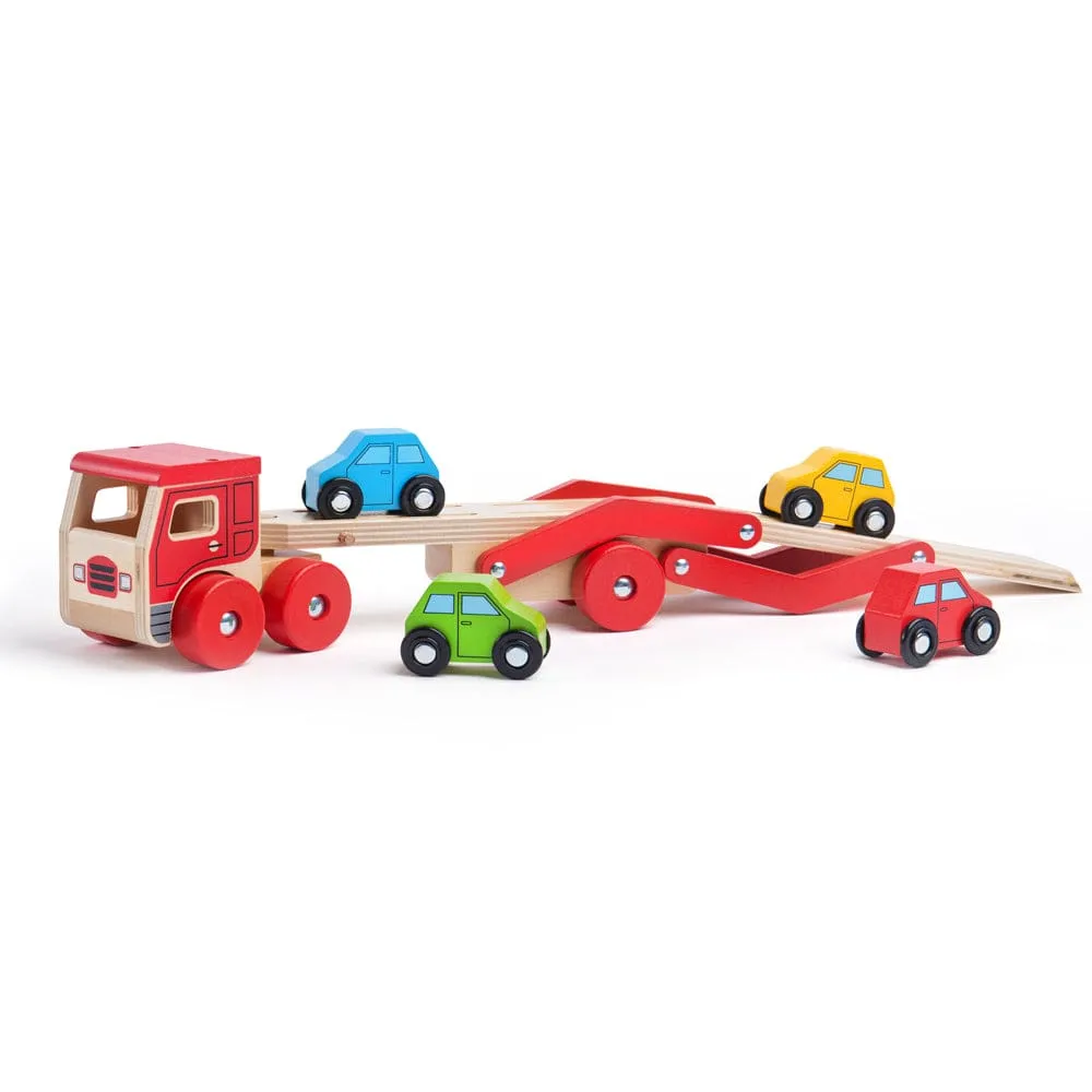 Bigjigs Toys Wooden Transporter Lorry Toy