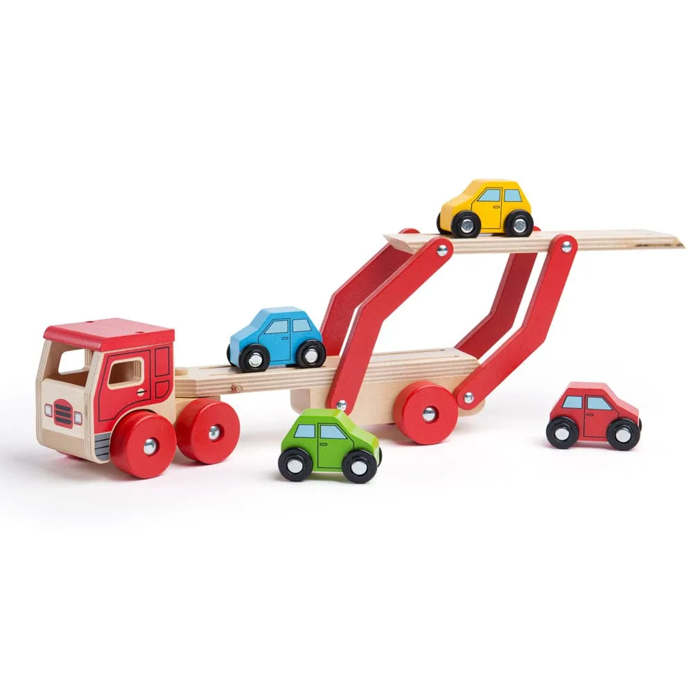 Bigjigs Toys Wooden Transporter Lorry Toy