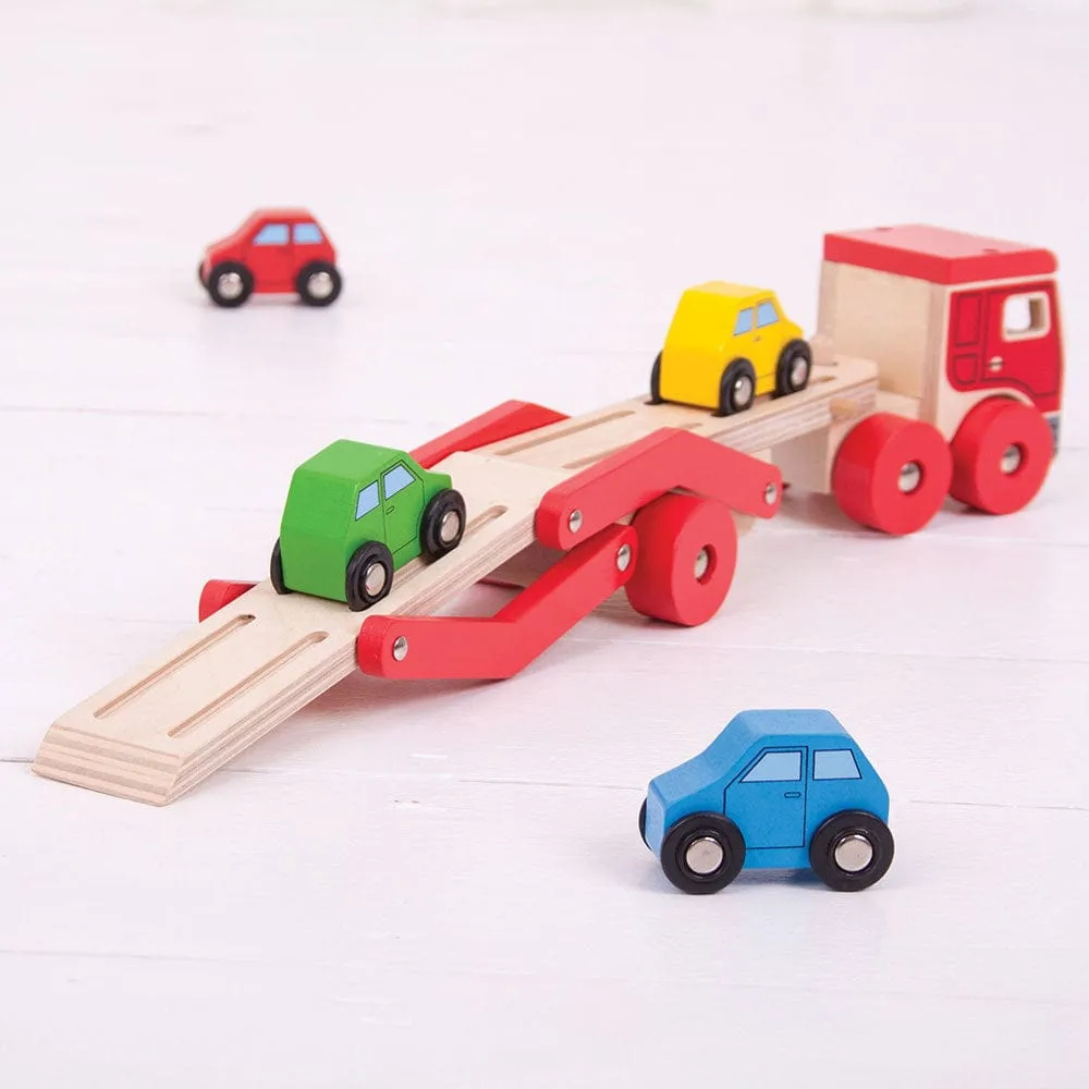 Bigjigs Toys Wooden Transporter Lorry Toy