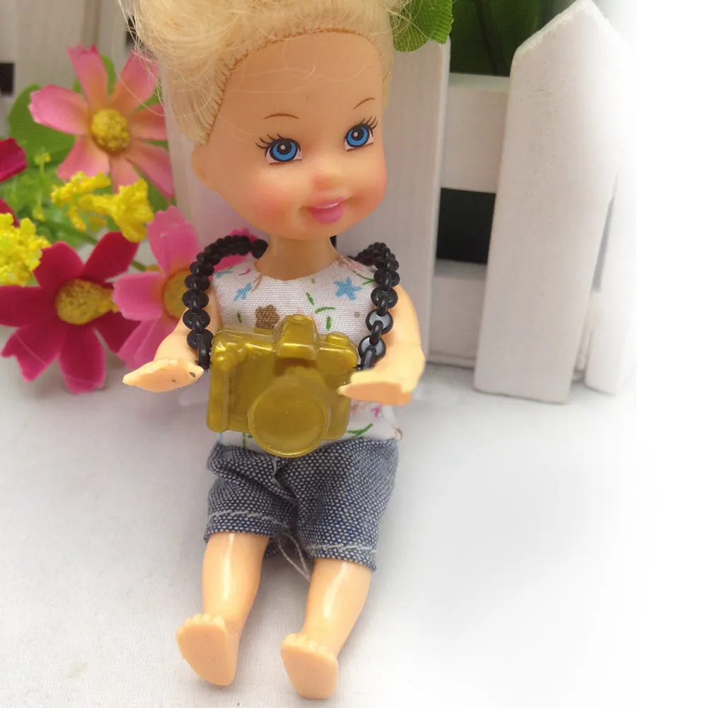Creative Doll Accessories Plastic Mini Cameras DIY for Barbie Kid Children Toys