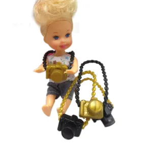 Creative Doll Accessories Plastic Mini Cameras DIY for Barbie Kid Children Toys