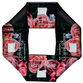 Dog Toy Squeaky Octagon Flyer - Oregon Silhouette/PORTLAND OREGON-CITY OF ROSES Roses/White