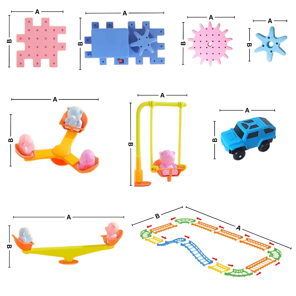 Dual Operation Educational Gear Building Blocks