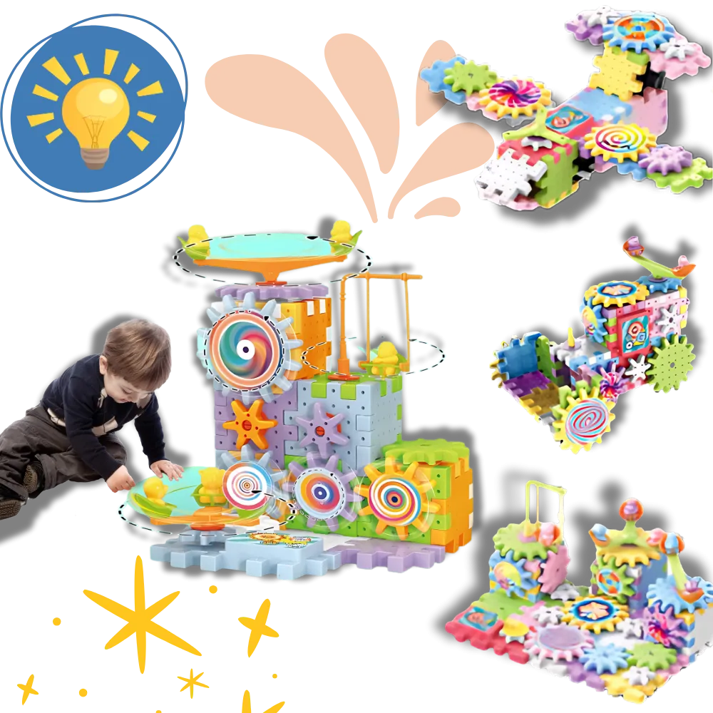 Dual Operation Educational Gear Building Blocks