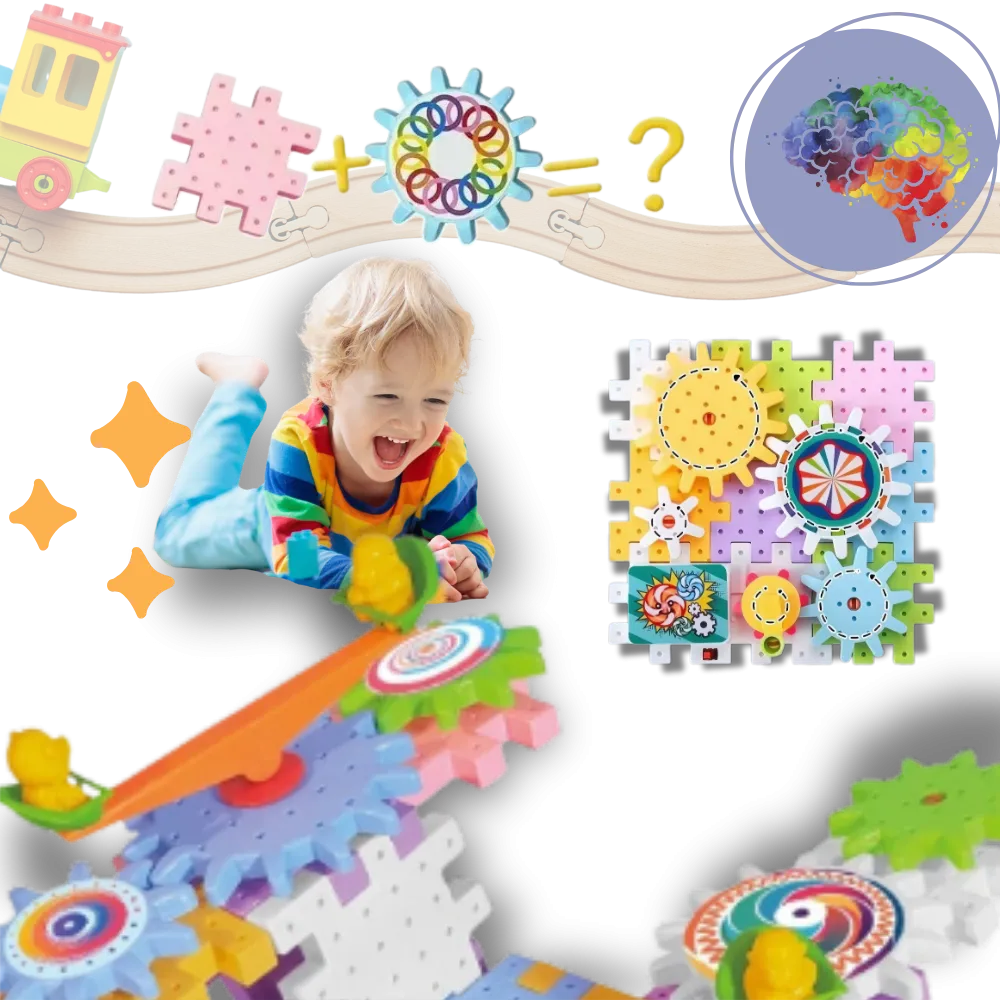 Dual Operation Educational Gear Building Blocks