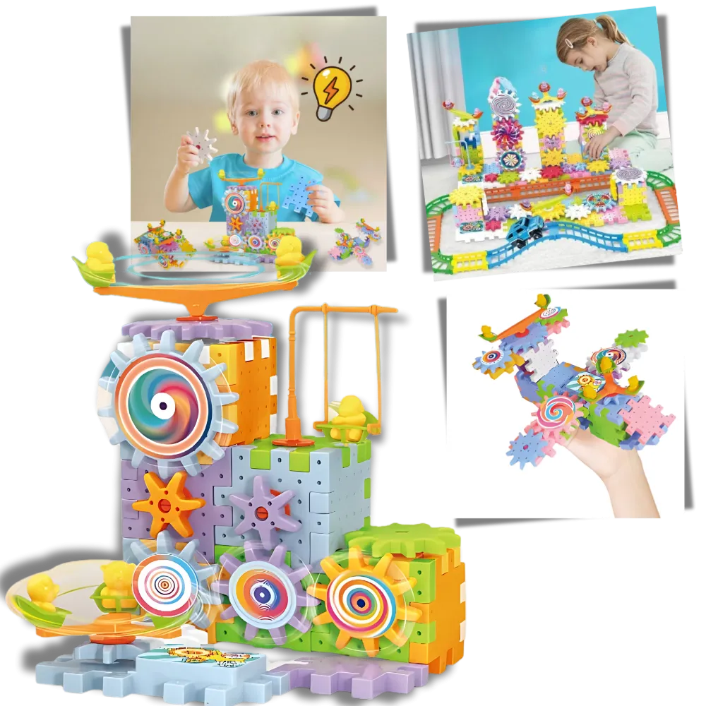 Dual Operation Educational Gear Building Blocks