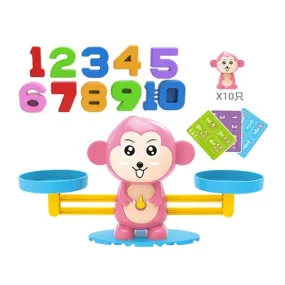 Educational Math Digital Monkey Balance- Pink