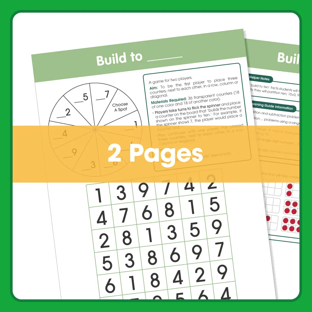 Edx Education Board Games Build To __  Grade 1 to 3