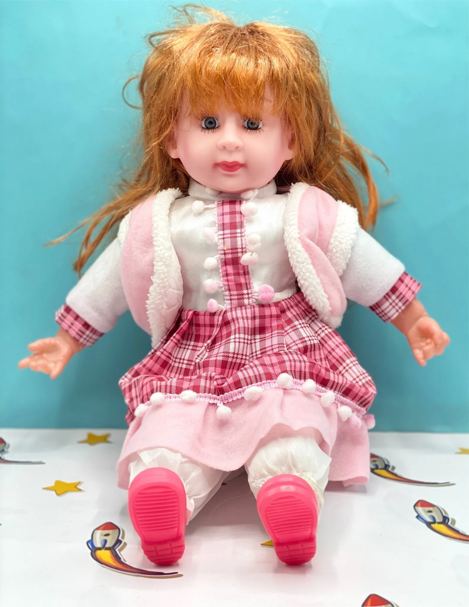 Fancy Baby Stuffed Doll with Music - Large