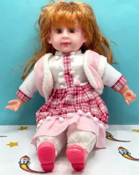 Fancy Baby Stuffed Doll with Music - Large