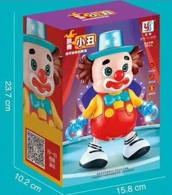 Goyal's Cute Funny-Face Dancing Clown Joker Toy with Music Flashing Lights and Real Dancing Action