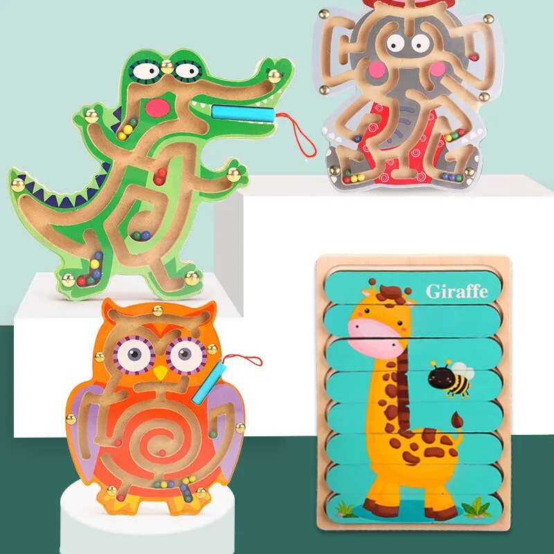 Interactive Montessori Magnetic Puzzle: Fun Learning Toy for Kids 3-6