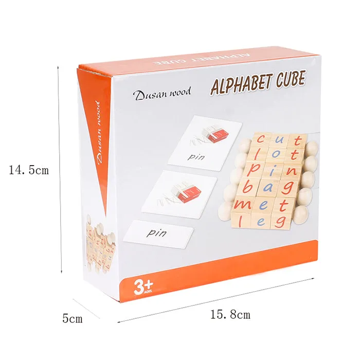Montessori CVC words Reading Block and Cards Set - Montessori Educational Toys