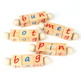 Montessori CVC words Reading Block and Cards Set - Montessori Educational Toys