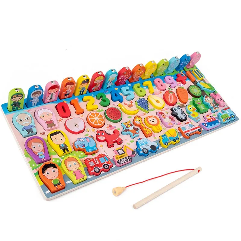 Montessori Educational Wooden Math Toys Children