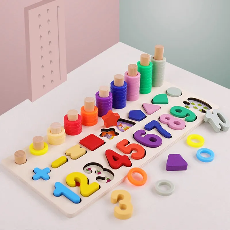 Montessori Educational Wooden Math Toys Children