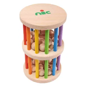 nic Wooden Rainbow Rain Stick Rattling Tower 10x17cm