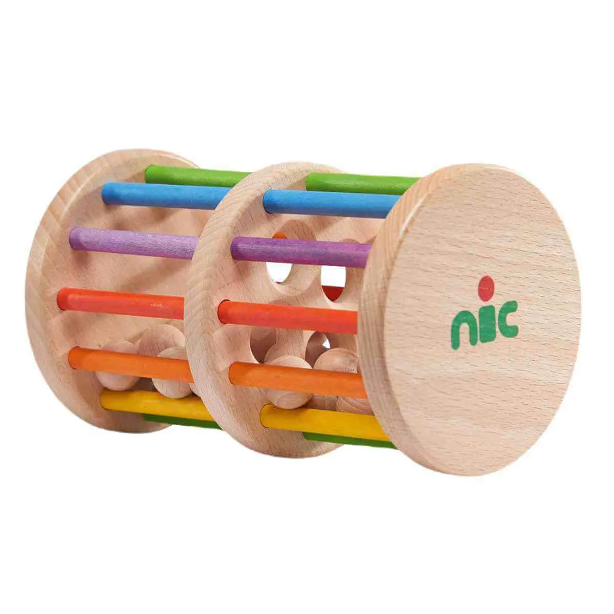 nic Wooden Rainbow Rain Stick Rattling Tower 10x17cm
