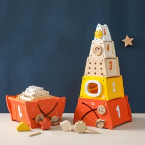 Rocket Building Blocks Wooden Montessori Toys KL09