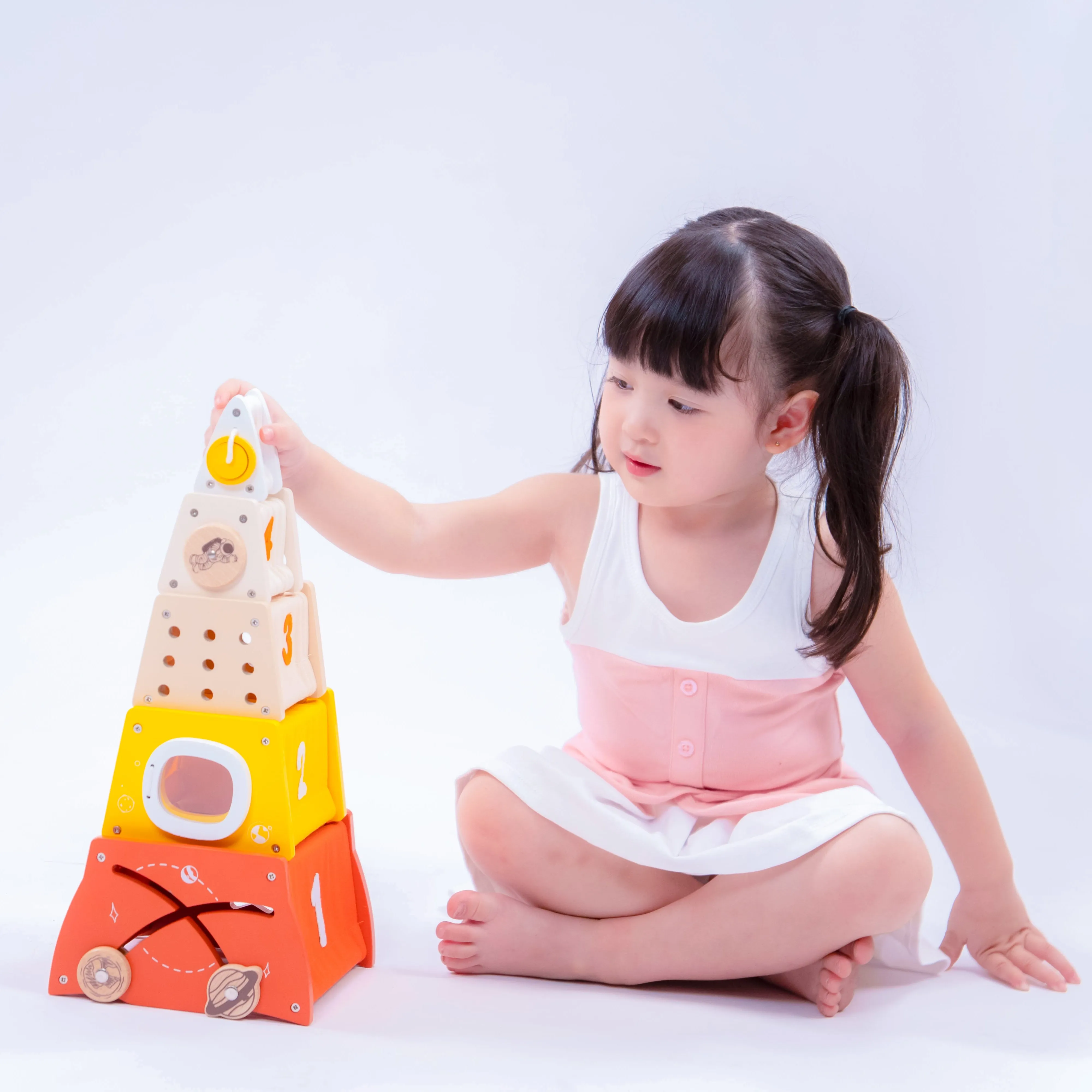 Rocket Building Blocks Wooden Montessori Toys KL09