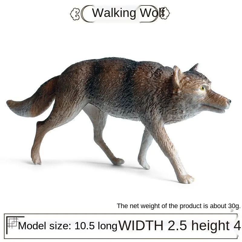 Small Size Simulation Wolf Action Figures PVC Figure Collectible Toys Wild Animal Figure Figurines Kids Cognitive Toys Kids Gift