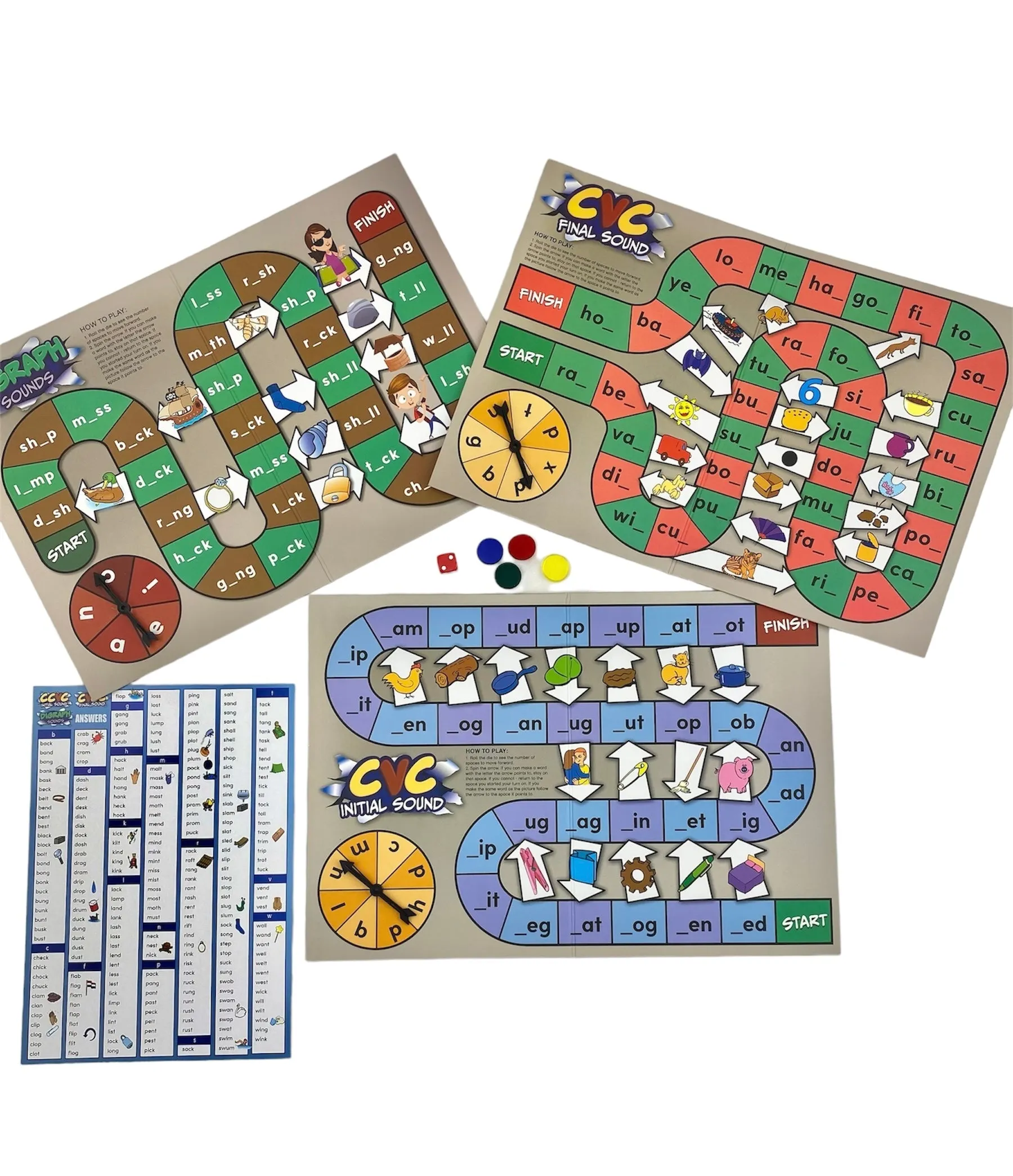 Smart Kids CVC Spelling Board Games