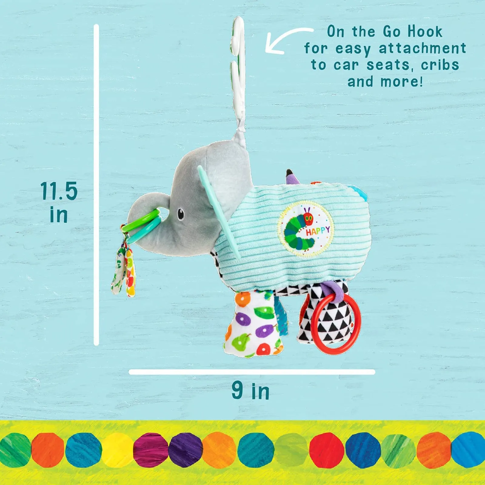 The World Of Eric Carle Very Hungry Caterpillar Developmental Elephant Toy