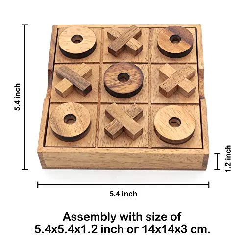 Tic Tac Toe Wood Coffee Tables Family Games to Play and a Classic Game Home Decor for Living Room Rustic Table Decor and Use as Game Top Wood Guest Room Decor Strategy Board Games for Families