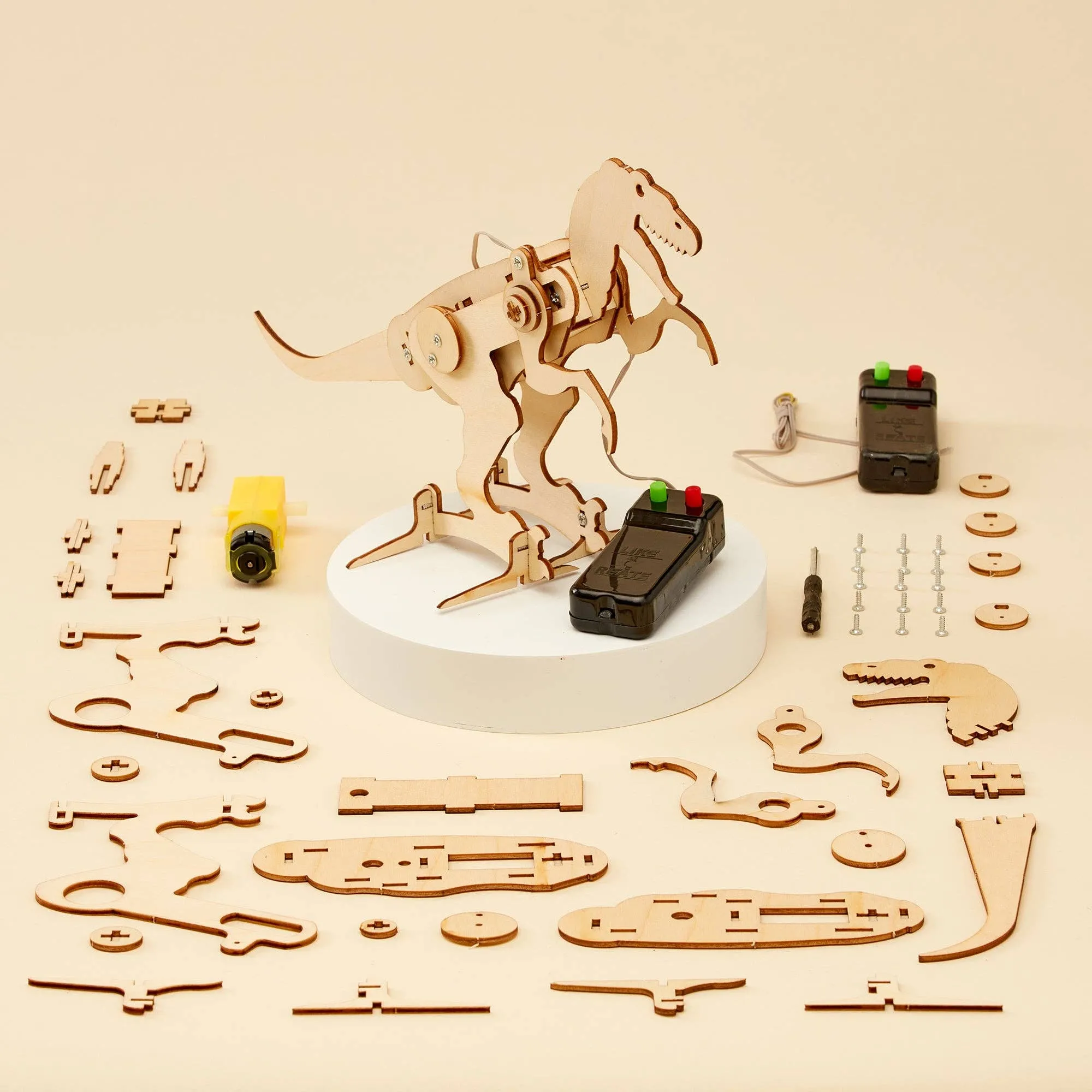 Tween/Teen DIY Toy Craft STEM Kit, Battery Powered Dinosaur Robot T-Rex, 8Y 