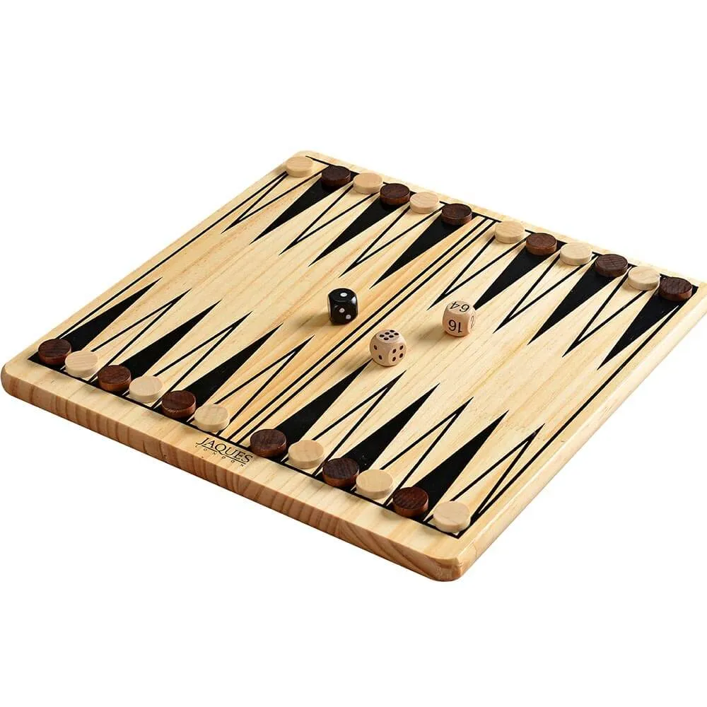 Wooden Backgammon Board - Complete Set with Playing Pieces