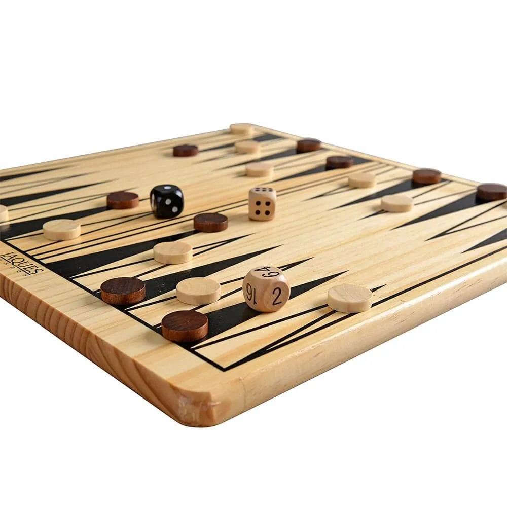 Wooden Backgammon Board - Complete Set with Playing Pieces