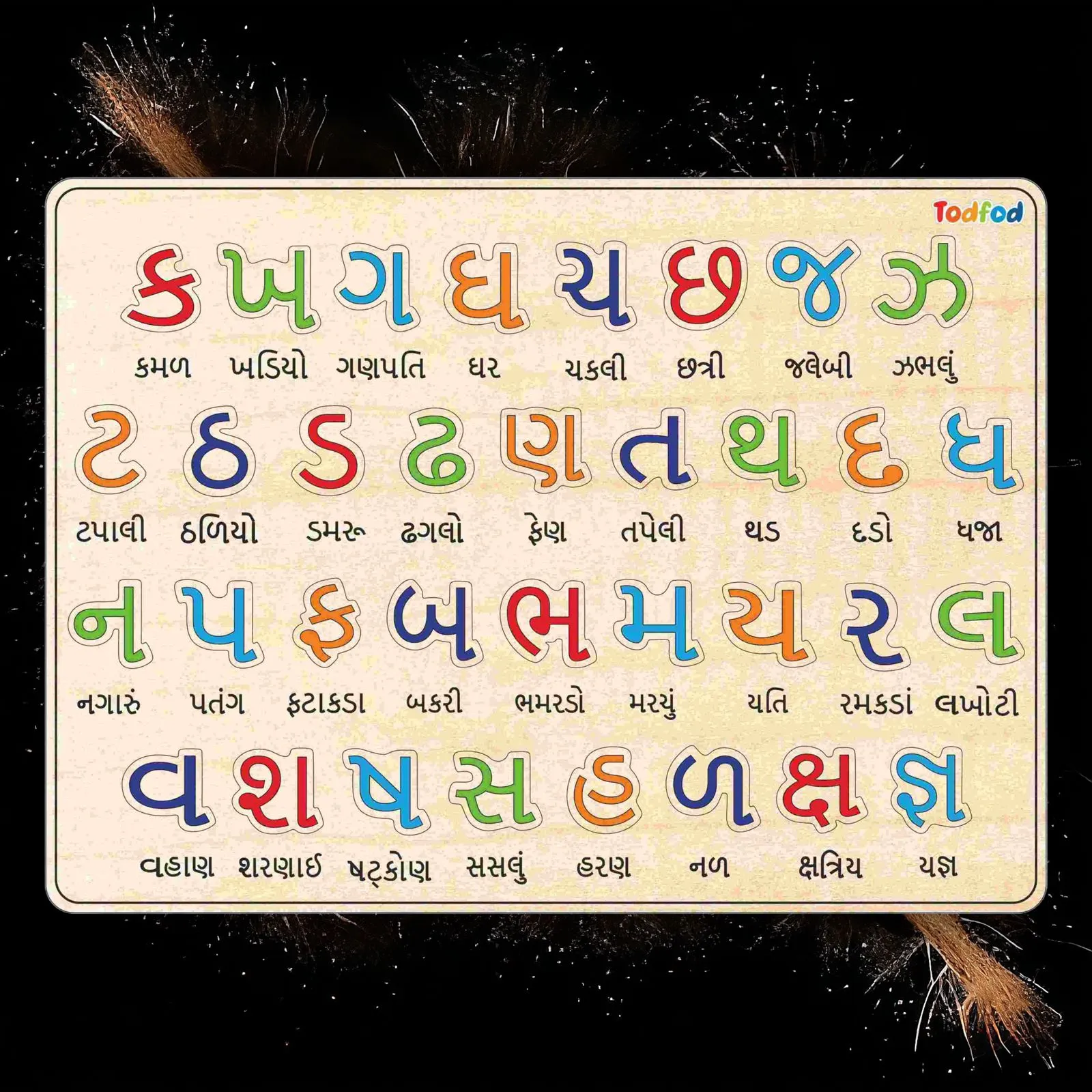 Wooden Jigsaw Puzzles - Gujarati Kakko for Kids