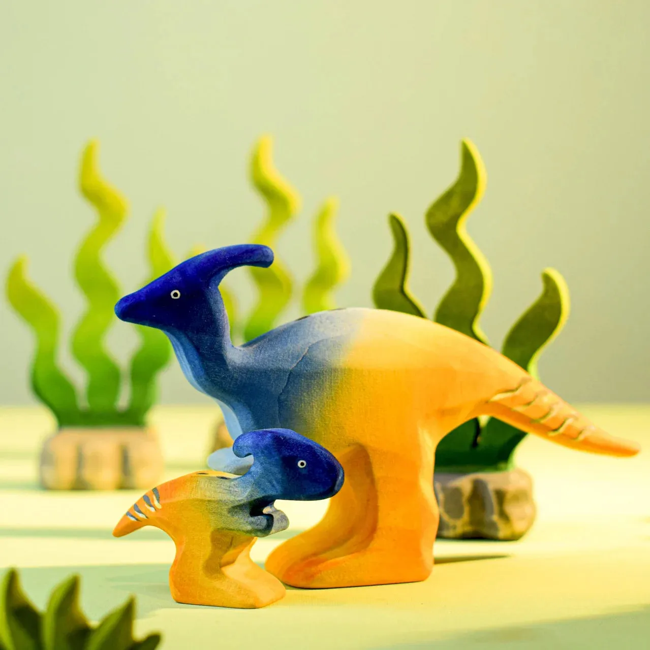 Wooden Parasaurolophus Baby
